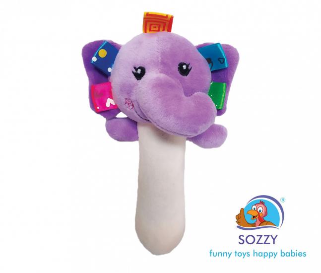 Sozzy Toys Çıngıraklı Sıksık Fil- SZY160