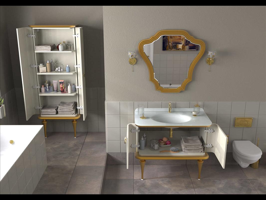 Pierre Cardin Angelica Pearl White 101 cm Banyo Dolabı